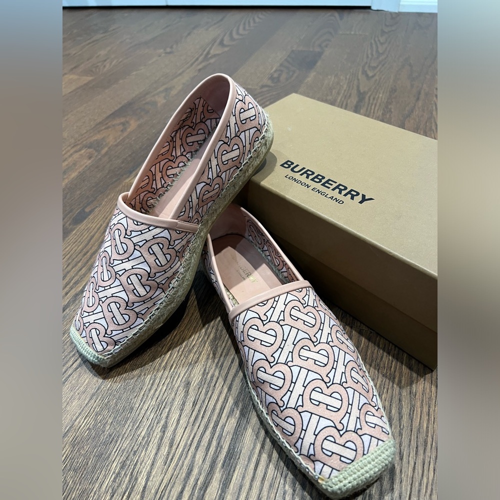 Burberry Pink Espadrille Shoes for Women size 40